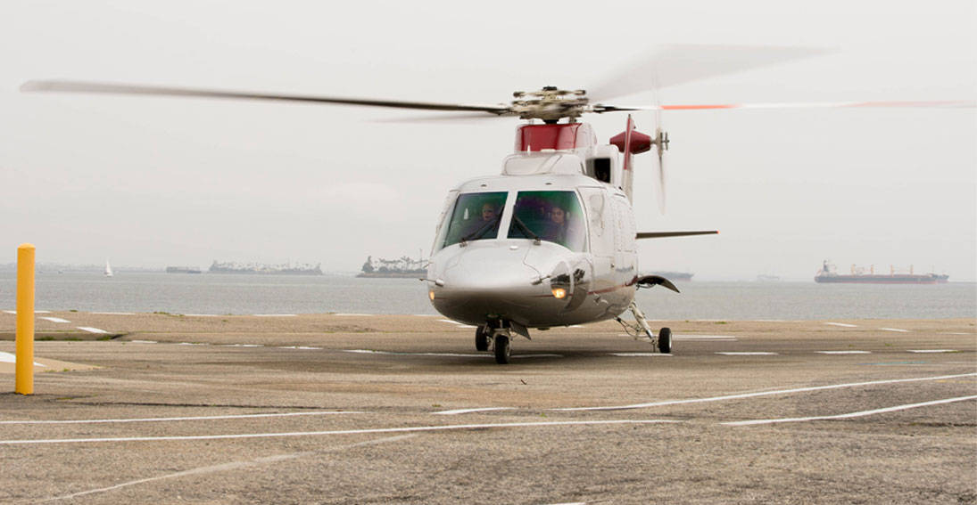 Experience the luxury and speed of Sikorsky S-76 helicopters.