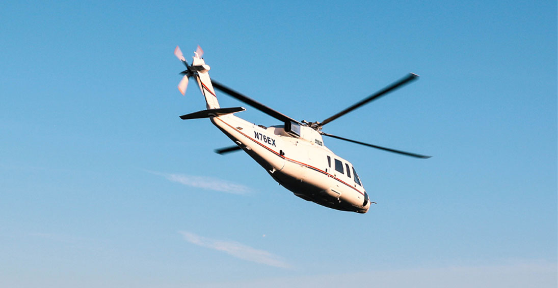 Luxury meets performance with the Sikorsky S-76 helicopter.