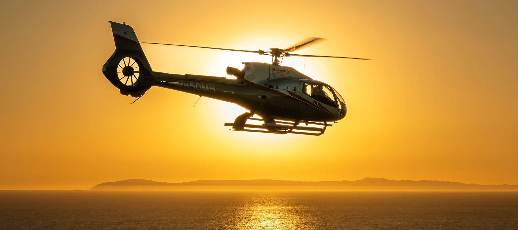 Enjoy a flight with Mverick Helicopters in California